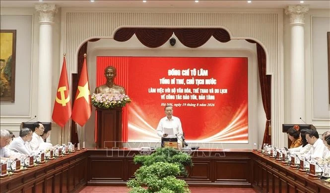 Tổng Bí thư, Chủ tịch nước Tô Lâm phát biểu. Ảnh: Thống Nhất/TTXVN