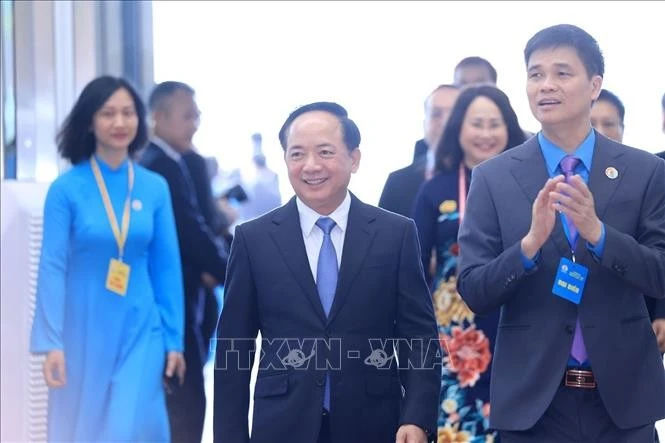 Đồng chí Trịnh Văn Quyết, Ủy viên Bộ Chính trị, Bí thư Trung ương Đảng, Trưởng ban Tuyên giáo và Dân vận Trung ương đến dự Đại hội.