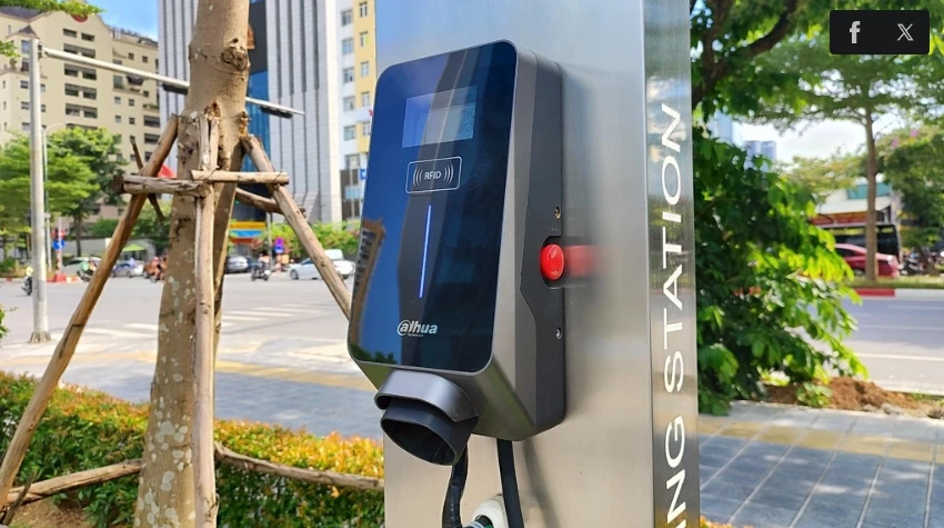 Trạm sạc xe điện.