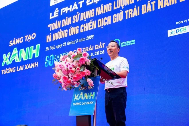 Thứ trưởng Bộ Công Thương Nguyễn Hoàng Long phát biểu tại buổi lễ phát động.