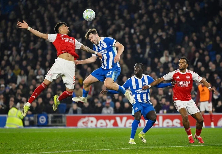 Arsenal giành 3 điểm quan trọng sau chiến thắng 1-0 trước Brighton hồi tháng 3.
