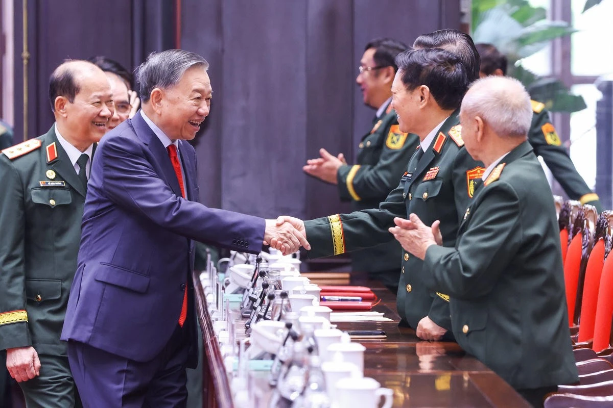 Tổng Bí thư, Chủ tịch nước Tô Lâm và các đại biểu tham dự Đại hội. Ảnh: Quang Vinh.