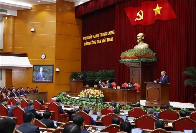Tổng Bí thư Tô Lâm phát biểu khai mạc Hội nghị lần thứ hai Ban Chấp hành Trung ương Đảng khoá XIV.