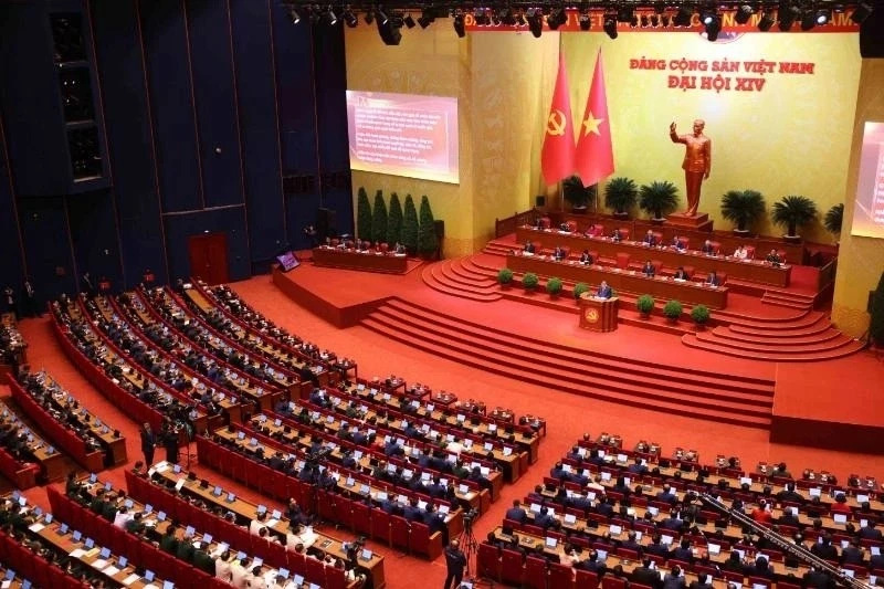 Toàn cảnh Lễ khai mạc Đại hội đại biểu toàn quốc lần thứ XIV của Đảng. Ảnh: TTXVN