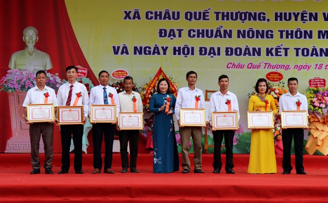 Bí thư Tỉnh ủy Đỗ Đức Duy dự Lễ công bố xã đạt chuẩn nông thôn mới và Ngày hội Đại đoàn kết toàn dân tộc năm 2022 tại xã Châu Quế Thượng, huyện Văn Yên ảnh 7 Bí thư Tỉnh ủy Đỗ Đức Duy dự Lễ công bố xã đạt chuẩn nông thôn mới và Ngày hội Đại đoàn kết toàn dân tộc năm 2022 tại xã Châu Quế Thượng, huyện Văn Yên ảnh 7