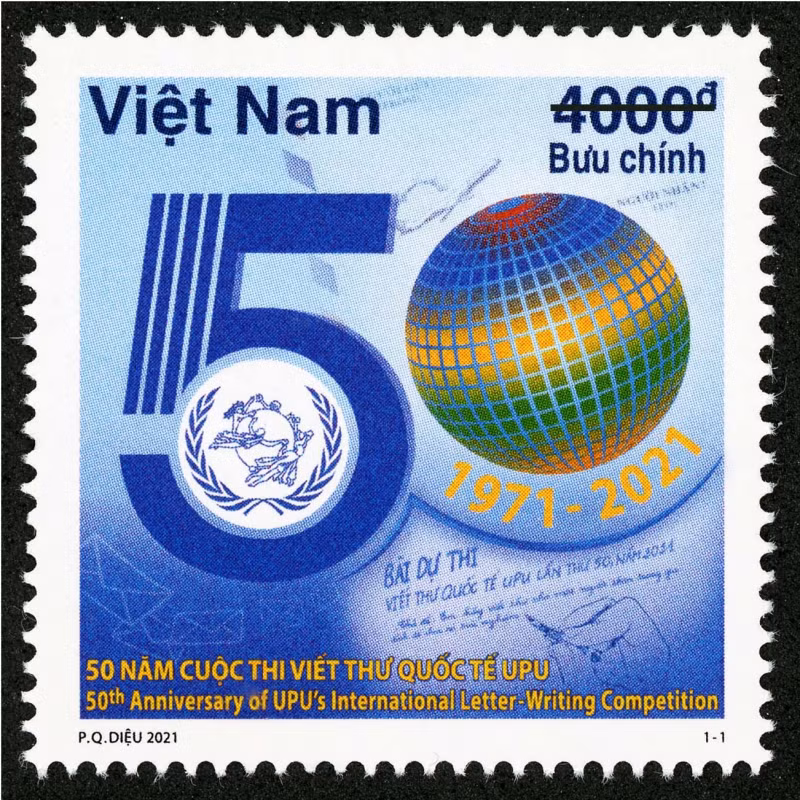  Phát hành bộ tem “Kỷ niệm 50 năm Cuộc thi viết thư quốc tế UPU” -0