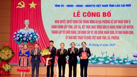Lễ công bố nghị quyết, quyết định của Trung ương và tỉnh Lào Cai mới về sáp nhập đơn vị hành chính các cấp
