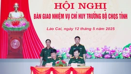 Bộ CHQS tỉnh bàn giao nhiệm vụ Chỉ huy trưởng