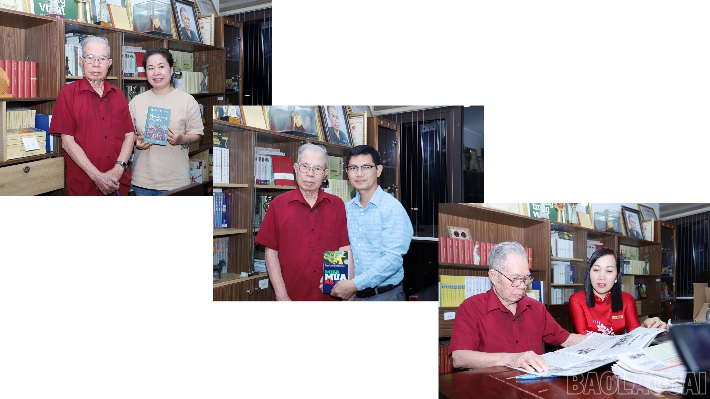 Nhà văn - nhà báo Ma Văn Kháng tặng sách cán bộ, phóng viên Báo Lào Cai. baolaocai-br_5.jpg