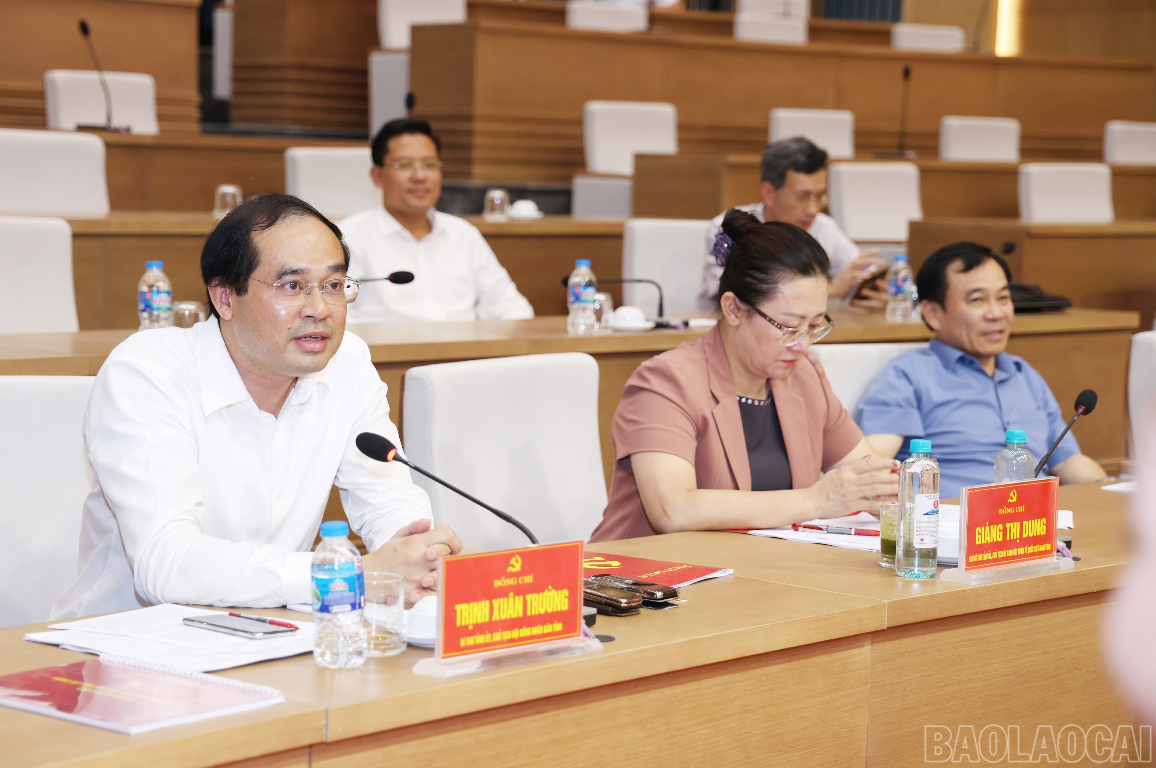 Đồng chí Trịnh Xuân Trường - Bí thư Tỉnh ủy, Chủ tịch HĐND tỉnh phát biểu chỉ đạo tại buổi sơ duyệt. baolaocai-br_img-1524.jpg