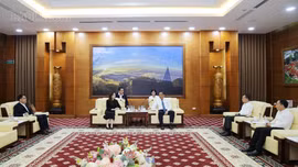 Đồng chí Hoàng Giang, Phó Bí thư Thường trực Tỉnh ủy, Chủ tịch HĐND tỉnh tiếp đoàn doanh nghiệp Trung Quốc