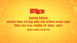 Danh sách chính thức những người ứng cử đại biểu HĐND tỉnh Lào Cai, nhiệm kỳ 2026 - 2031 (đơn vị bầu cử số 9)