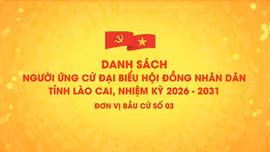 Danh sách chính thức những người ứng cử đại biểu HĐND tỉnh Lào Cai, nhiệm kỳ 2026 - 2031 (đơn vị bầu cử số 3)