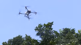 Nông dân xã Nghĩa Tâm ứng dụng flycam vào sản xuất 