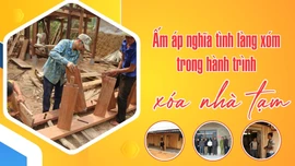 Ấm áp nghĩa tình làng xóm trong hành trình xóa nhà tạm