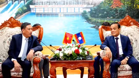 Bí thư Tỉnh ủy Viêng Chăn (Lào) tiếp xã giao đoàn đại biểu tỉnh Lào Cai (Việt Nam)