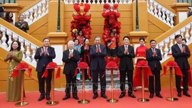 Tổng Bí thư Tô Lâm, Chủ tịch nước Lương Cường dự khánh thành công trình trụ sở làm việc Cơ quan Chủ tịch nước