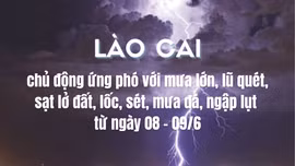 Lào Cai chủ động ứng phó với mưa lớn, lũ quét, sạt lở đất, lốc, sét, mưa đá, ngập lụt từ ngày 08 - 09/6