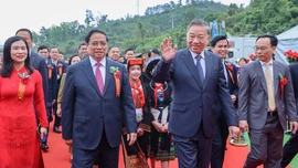 Tổng Bí thư, Thủ tướng dự lễ khởi công đồng loạt 121 trường nội trú ở biên giới