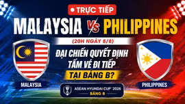 TRỰC TIẾP Malaysia vs Philippines (20h ngày 8/8): Đại chiến quyết định tấm vé đi tiếp tại bảng B?