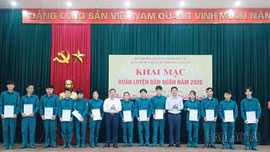 Lào Cai: Các địa phương khai mạc huấn luyện dân quân và dân quân cơ động năm 2026