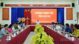 Đồng chí Sùng A Lềnh làm việc với Ban Thường vụ Đảng ủy phường Trung Tâm
