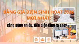 Bảng giá điện sinh hoạt 2026 mới nhất: Càng dùng nhiều, tiền điện tăng ra sao?