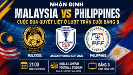 Nhận định Malaysia vs Philippines: Cuộc đua quyết liệt ở lượt trận cuối bảng B ASEAN Cup 2026
