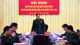 Bộ Chỉ huy Quân sự tỉnh tổ chức hội nghị giới thiệu nhân sự tham gia ứng cử đại biểu HĐND tỉnh