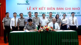 Vietcombank Yên Bái và Thi hành án dân sự tỉnh Lào Cai ký kết Biên bản ghi nhớ thúc đẩy hoạt động chuyên môn và chuyển đổi số