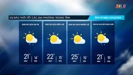 Trời nhiều mây, trưa chiều giảm mây trời nắng