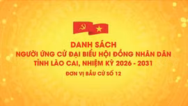 Danh sách chính thức những người ứng cử đại biểu HĐND tỉnh Lào Cai, nhiệm kỳ 2026 - 2031 (đơn vị bầu cử số 12)