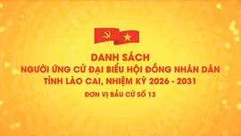 Danh sách chính thức những người ứng cử đại biểu HĐND tỉnh Lào Cai, nhiệm kỳ 2026 - 2031 (đơn vị bầu cử số 13)