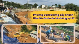 Phường Cam Đường đẩy nhanh tiến độ các dự án kè chống sạt lở