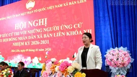 Hội nghị tiếp xúc cử tri với những người ứng cử đại biểu HĐND xã Bản Liền khóa XII