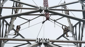 “Vượt nắng, thắng mưa” trên công trường thi công Dự án đường dây 500 kV Lào Cai - Vĩnh Yên