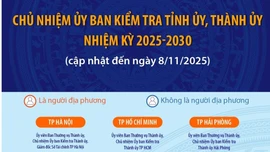 Thông tin về Chủ nhiệm Ủy ban Kiểm tra các tỉnh ủy, thành ủy nhiệm kỳ 2025 - 2030