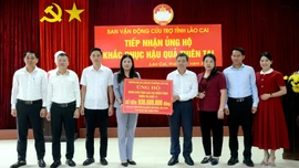 Phường Lào Cai ủng hộ gần 937 triệu đồng giúp đồng bào khắc phục hậu quả thiên tai