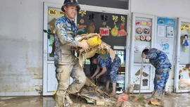 Hải quân điều động 2.335 lượt cán bộ chiến sĩ giúp nhân dân khắc phục hậu quả mưa lũ