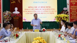 Phó Chủ tịch HĐND tỉnh Lý Bình Minh khảo sát và làm việc tại xã Cát Thịnh