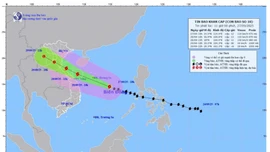 Bão số 10 (Bualoi) di chuyển với tốc độ khoảng 35km/h và có khả năng mạnh lên