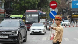 Phân luồng giao thông phục vụ Lễ xuất quân và diễn tập bảo vệ Đại hội lần thứ XIV của Đảng