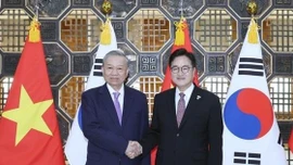 Tổng Bí thư Tô Lâm hội kiến Chủ tịch Quốc hội Hàn Quốc Woo Won Sik