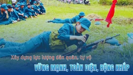 Xây dựng lực lượng dân quân, tự vệ vững mạnh, toàn diện, rộng khắp