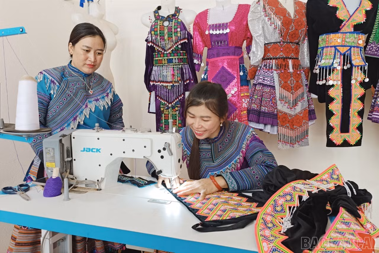 [Ảnh] Phụ nữ xã Cốc Ly tích cực tham gia phát triển kinh tế
