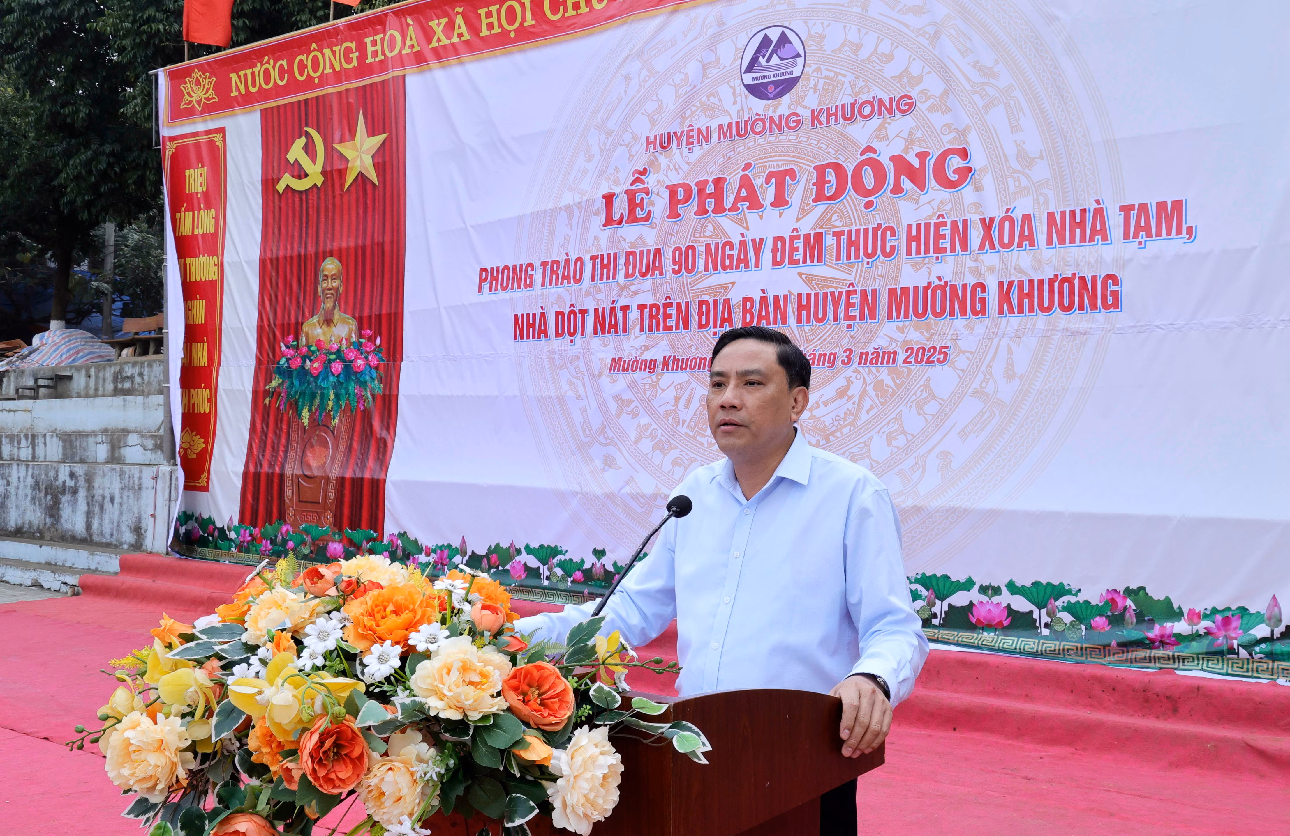 Đồng chí Hoàng Giang, Phó Bí thư Tỉnh ủy phát biểu tại lễ phát động.