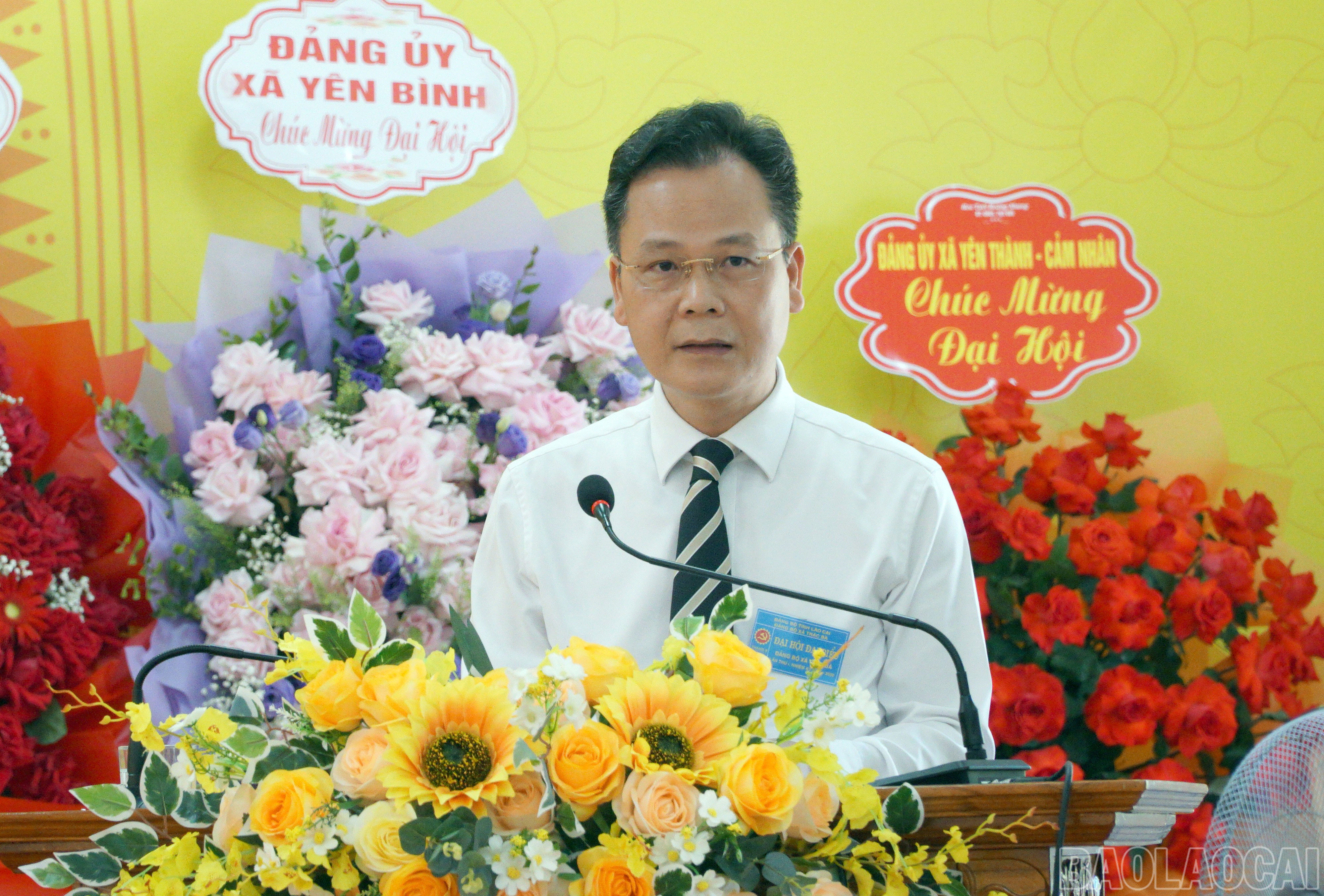 Phó Chủ tịch UBND tỉnh Nguyễn Thành Sinh phát biểu chỉ đạo đại hội. baolaocai-br_148-anh-sinh.jpg