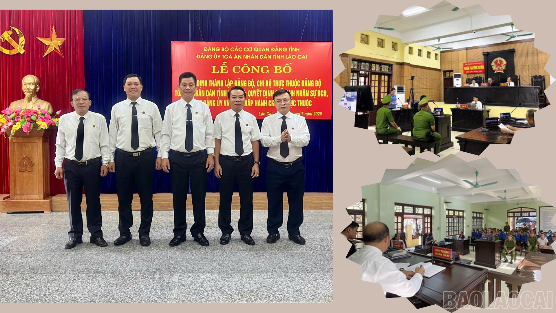 Nhiệm kỳ 2020 - 2025, Đảng bộ TAND tỉnh phối hợp chặt chẽ với các ngành, các cấp tham mưu giúp cấp ủy Đảng lãnh đạo, chỉ đạo thực hiện hiệu quả công tác đấu tranh phòng chống vi phạm, tội phạm. baolaocai-br_toa-an-chuan.png