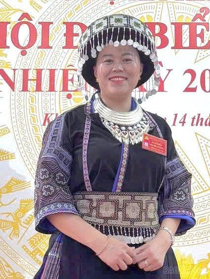Bà Khang Thị Mào - Chủ tịch Mặt trận Tổ quốc Việt Nam xã Khao Mang. baolaocai-br_169-mao.jpg