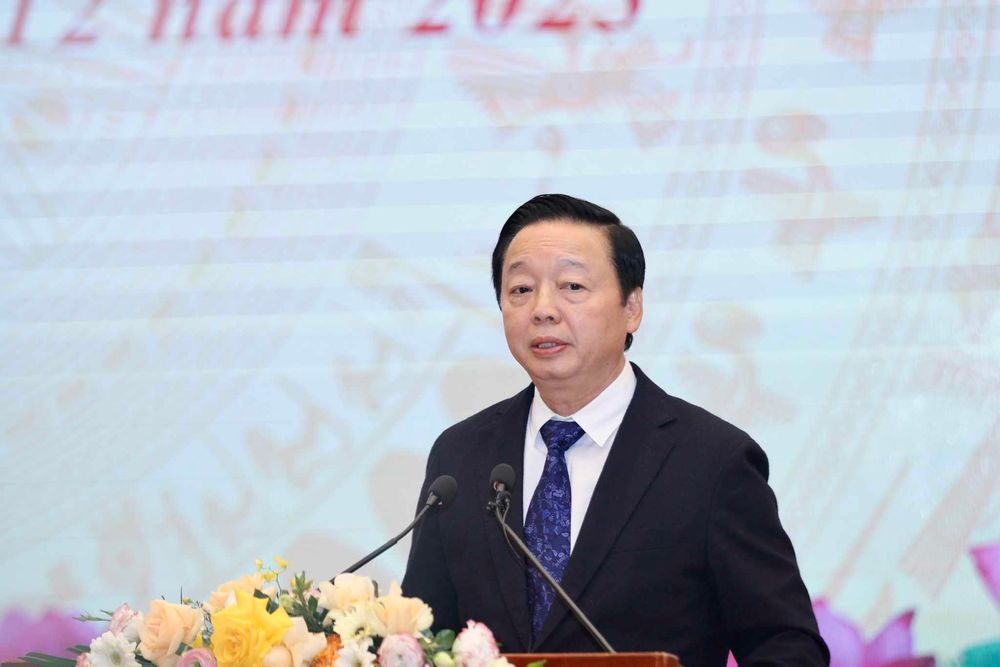 Phó Thủ tướng Trần Hồng Hà phát biểu chỉ đạo hội nghị. Ảnh: Báo Dân trí. 181d2114957t8715l2-12-5-4467.jpg